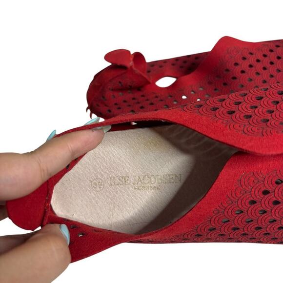 Ilse Jacobsen Tulip 139 Slip On Shoe Red Size 8 - Picture 7 of 7